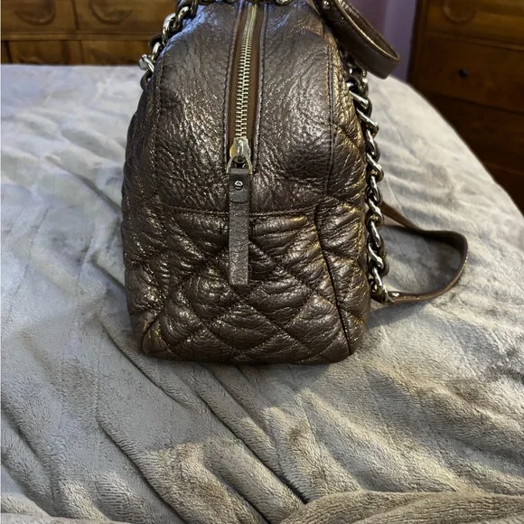 Kate Spade New York Quilted Metallic Leather Satchel - Picture 4 of 16